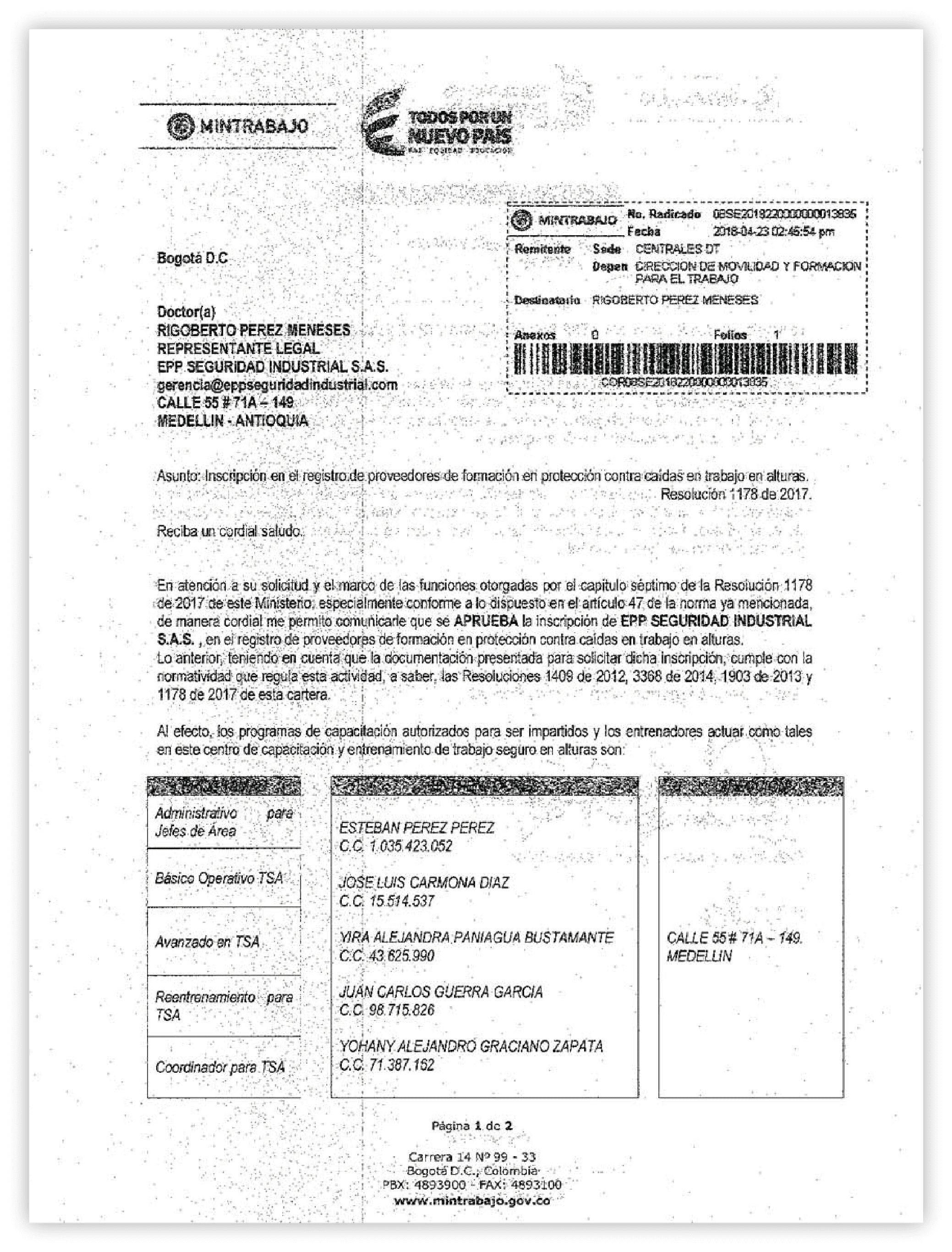 Certificación