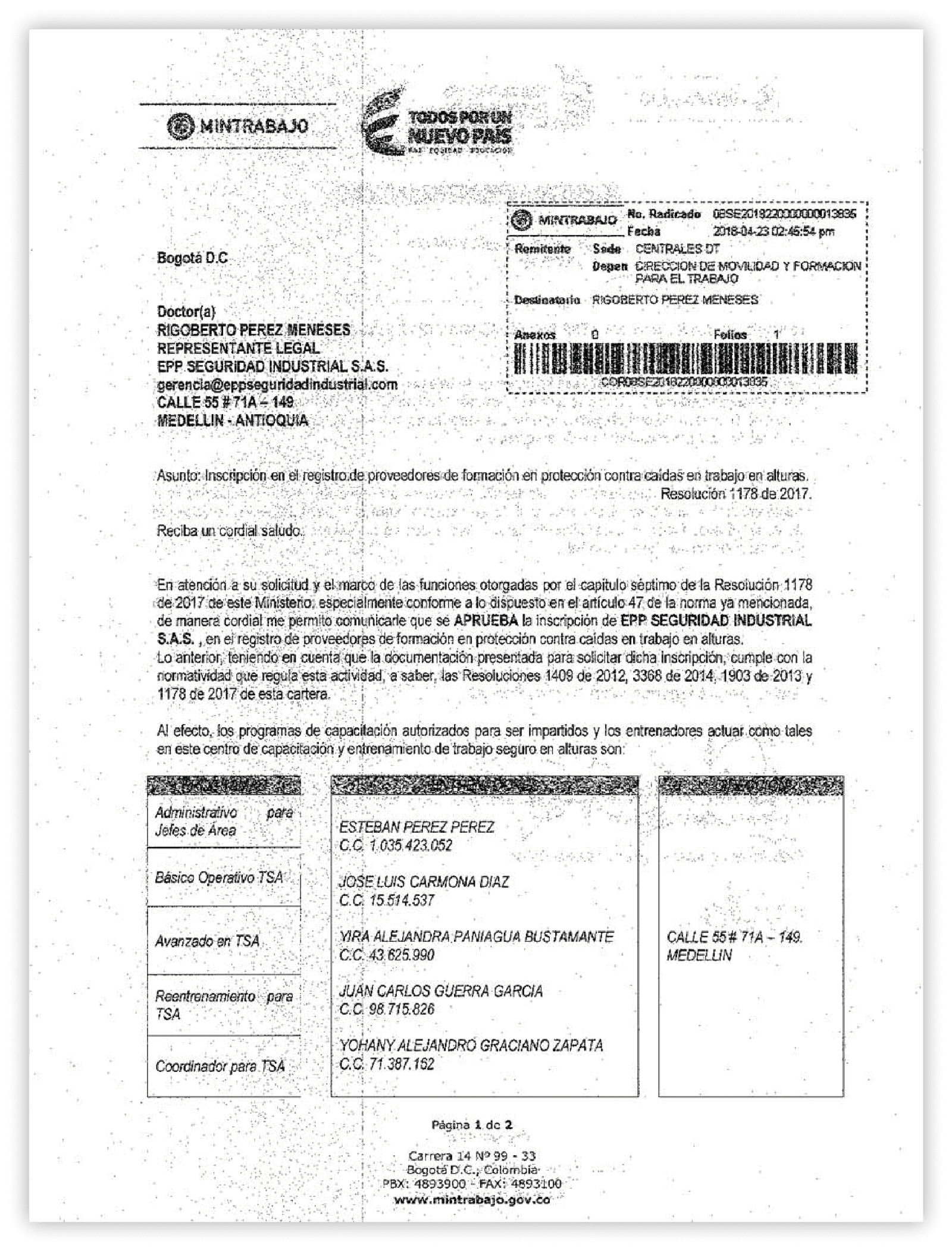 Certificación