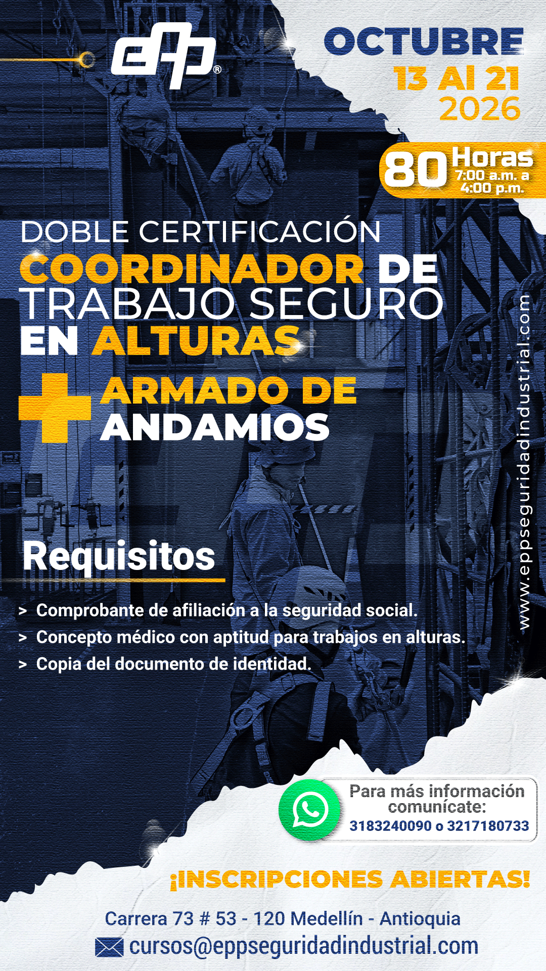 Coordinador de Trabajo en Alturas + Curso de Andamios